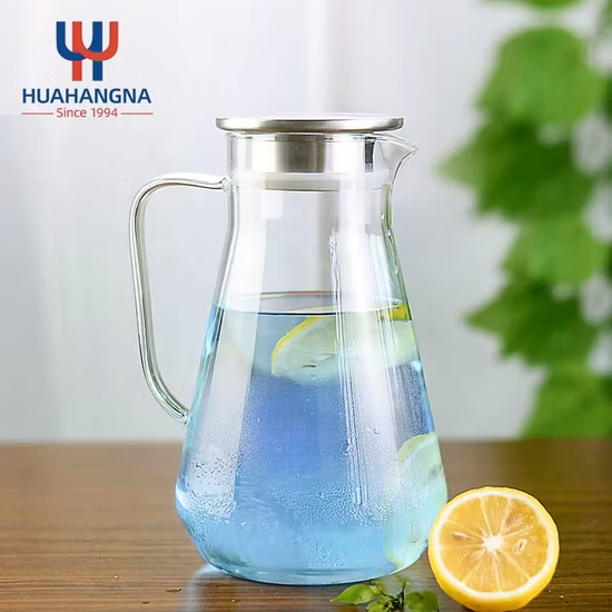 Jarro de vidro borosilicato resistente ao calor para chá de água