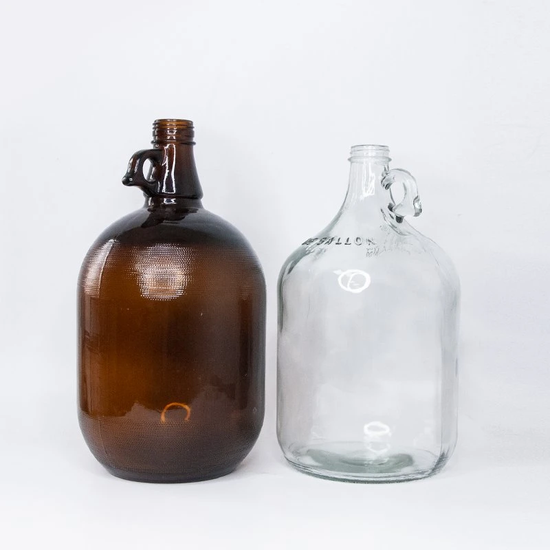 32/48/64/80/96/112/128/144/160oz 1-5L Amber Glass Growler Jug with Handle and Screw Lid