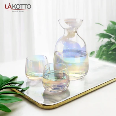 Jarro de água de vidro borosilicato de design agradável, jarro de vidro e jarra de suco de vidro