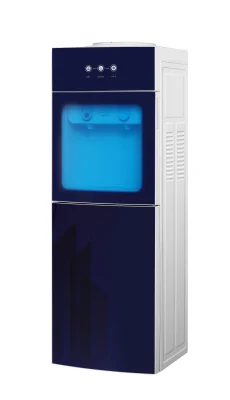 Dispensador de água de vidro temperado quente e frio com armário de geladeira