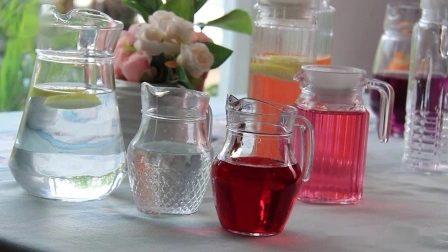 Chaleira para beber água fria para uso diário Jarro de vidro transparente com tampa