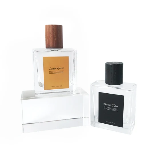 Venda imperdível Novo design de frascos de perfume vazios de vidro frascos de perfume vintage de luxo 50 ml com tampas e caixa