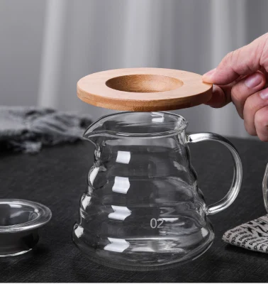 Copo resistente ao calor 360 ml com filtro de café em nuvem pote de vidro pote de café