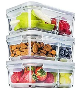 Recipientes para armazenamento de alimentos ou frutas de vidro com alto teor de borocilicato